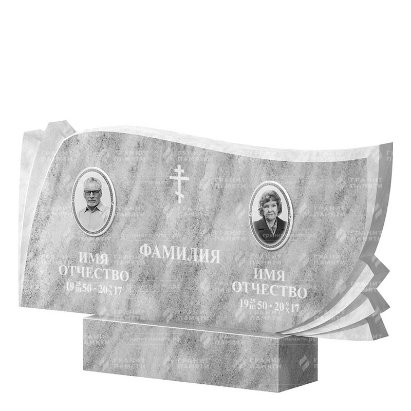Памятники из мрамора в Димитровграде | Двойной мраморный памятник ФМ-265