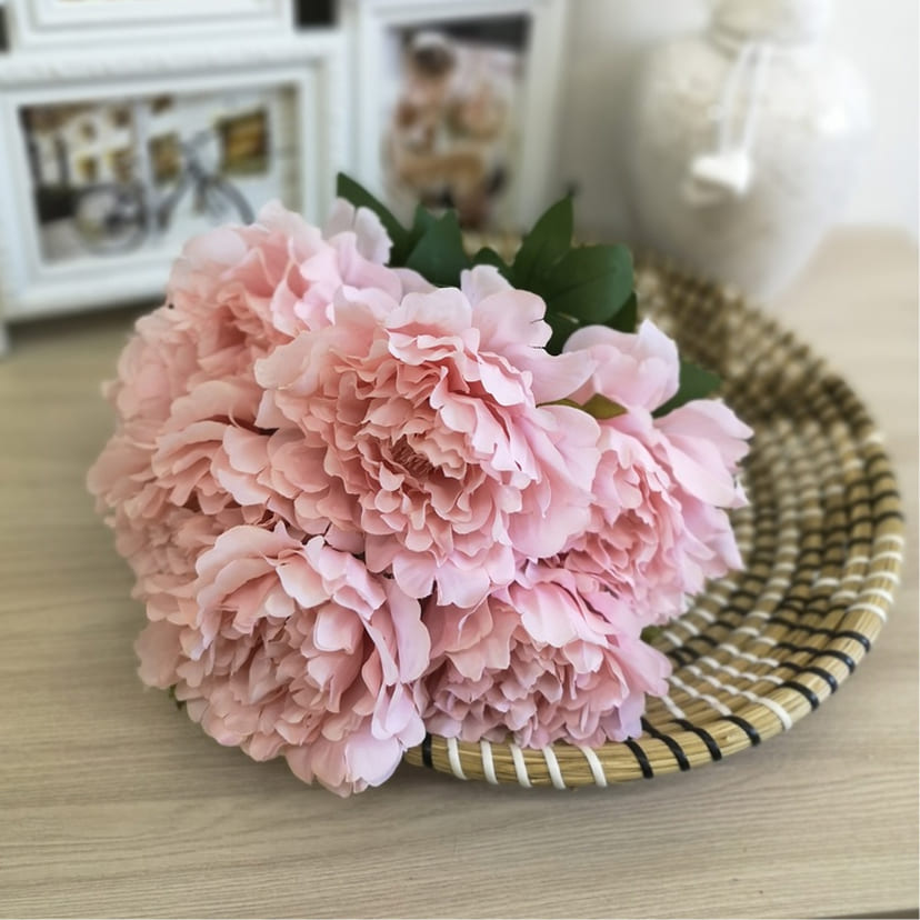 Искусственные цветы на могилу в Димитровграде | Цветы искусственные «Пионы», розовые, букет