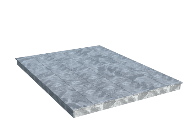 Площадки на могилу в Димитровграде | Площадка с вертикальной (10 см) мраморной облицовкой