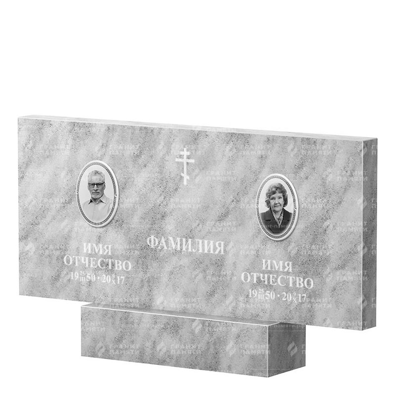Памятники из мрамора в Димитровграде | Двойной мраморный памятник, прямой