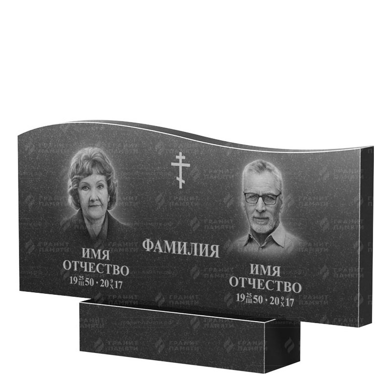 Памятники из гранита двойные в Димитровграде | Двойной гранитный памятник ФГ-255