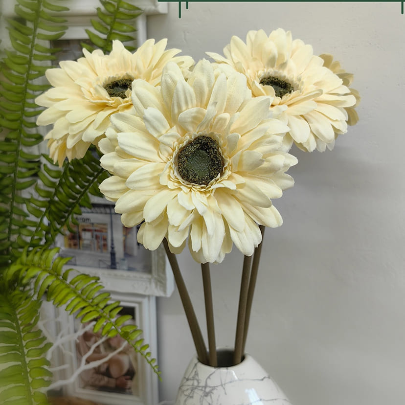 Искусственные цветы на могилу в Димитровграде | Цветок искусственный «Гербера», молочно-персиковая, одиночный