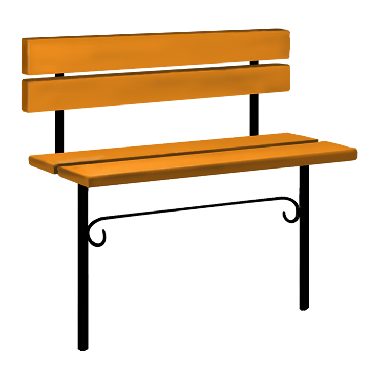 Металлические оградки, столы, скамейки в Димитровграде | Скамейка №4 со спинкой