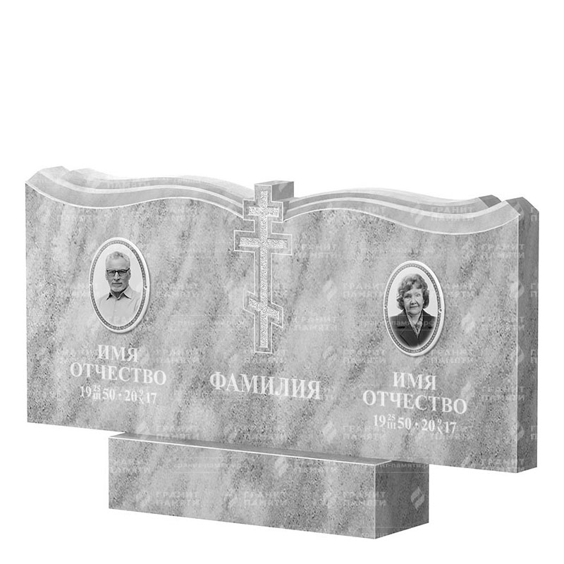 Памятники из мрамора в Димитровграде | Двойной мраморный памятник ФМ-262