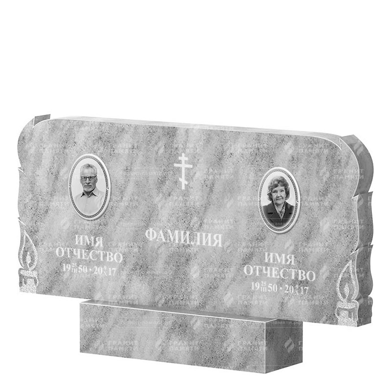 Памятники из мрамора в Димитровграде | Двойной мраморный памятник ФМ-133