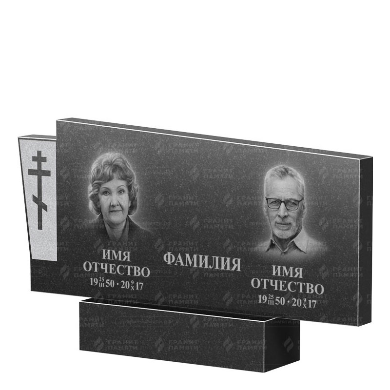 Памятники из гранита двойные в Димитровграде | Двойной гранитный памятник ФГ-137