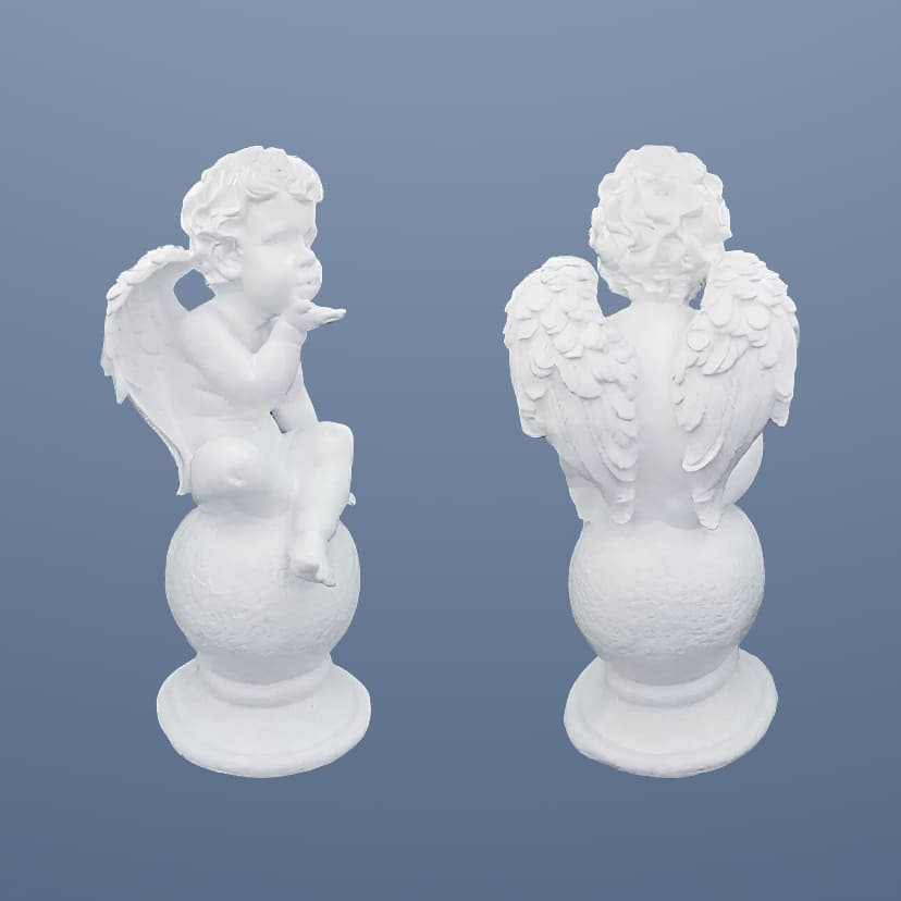 Скульптуры из искусственного мрамора на памятник в Димитровграде | Скульптура ангел на шаре №2