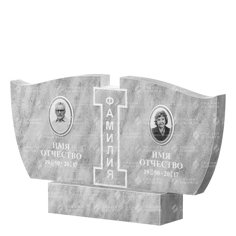 Памятники из мрамора в Димитровграде | Двойной мраморный памятник ФМ-138