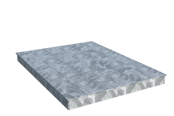 Площадки на могилу в Димитровграде | Площадка с вертикальной (15 см) мраморной облицовкой