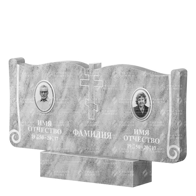 Памятники из мрамора в Димитровграде | Двойной мраморный памятник ФМ-263