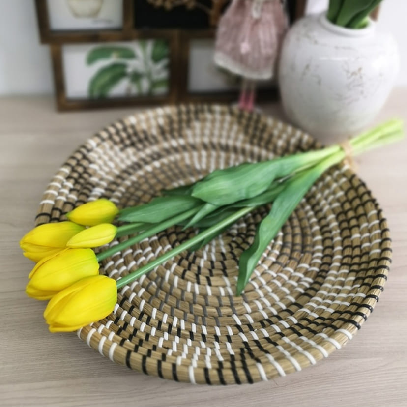 Искусственные цветы на могилу в Димитровграде | Цветы искусственные «Тюльпаны, бутоны», желтые, букет