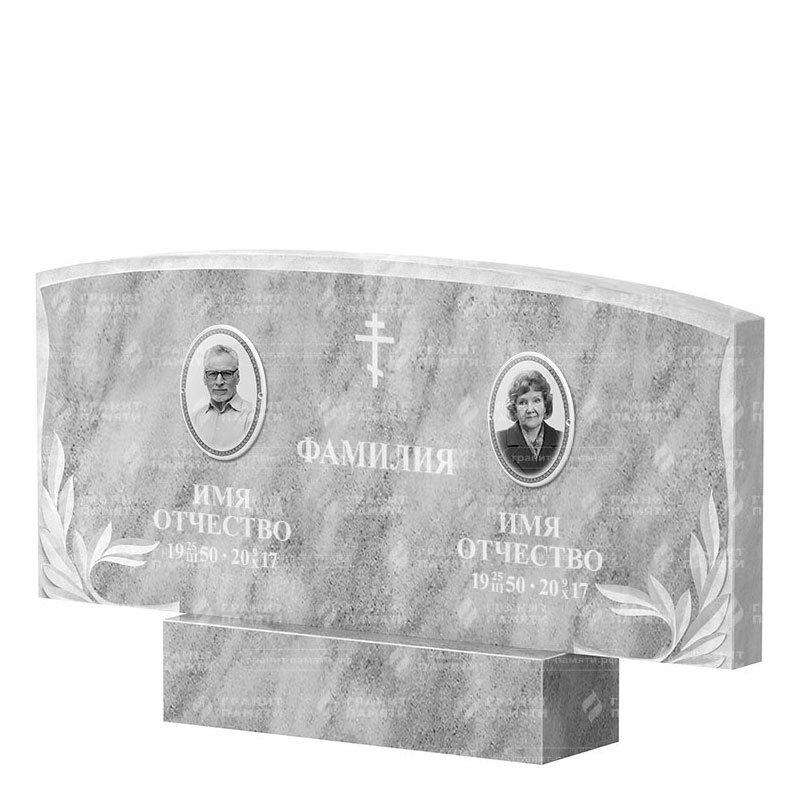 Памятники из мрамора в Димитровграде | Двойной мраморный памятник ФМ-135