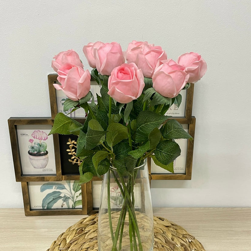 Искусственные цветы на могилу в Димитровграде | Цветок искусственный «Роза», нежно-розовая, одиночный