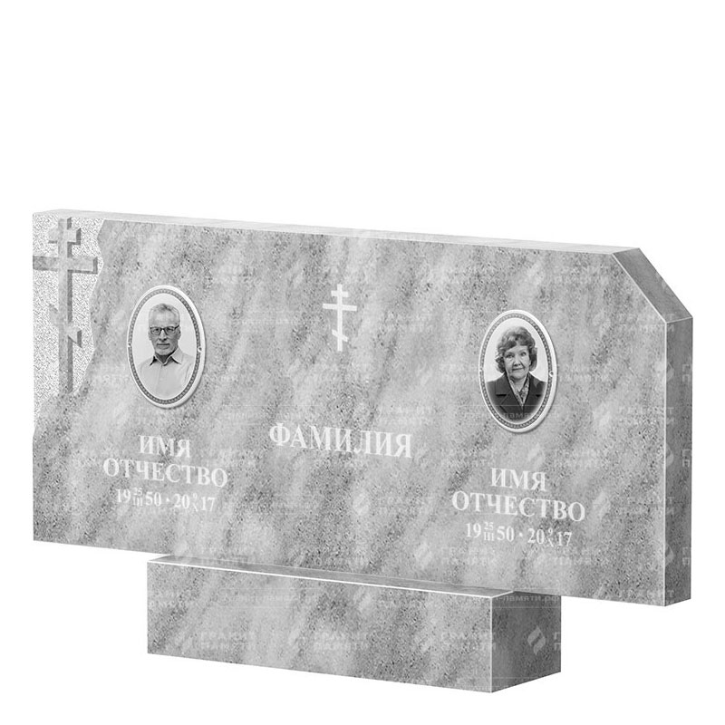 Памятники из мрамора в Димитровграде | Двойной мраморный памятник ФМ-134