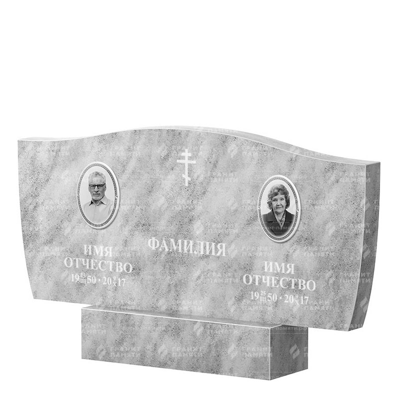 Памятники из мрамора в Димитровграде | Двойной мраморный памятник ФМ-258