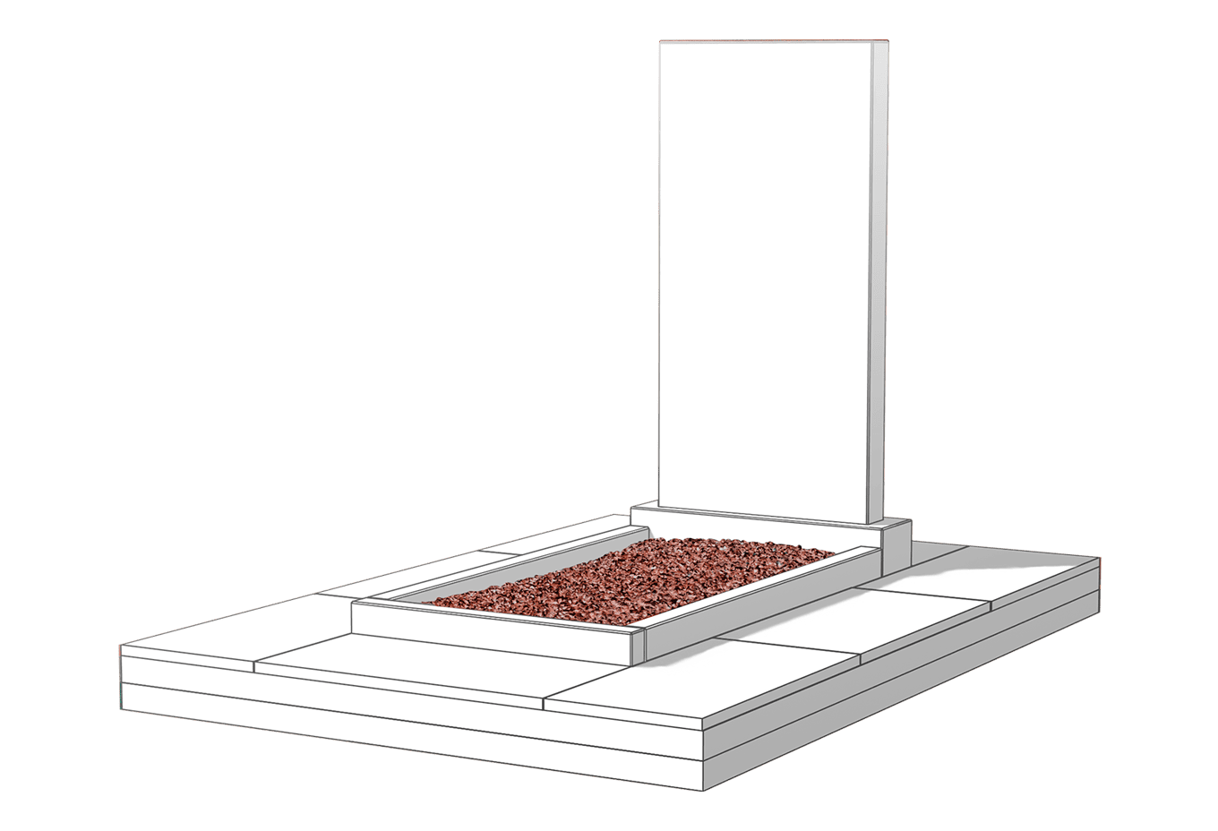 Засыпка цветника камушками в Димитровграде