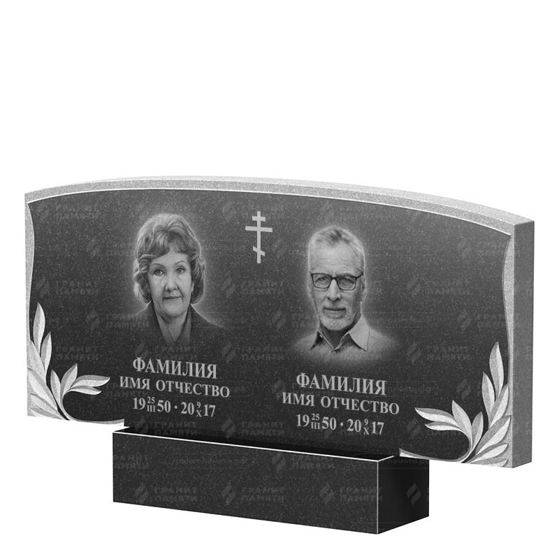 Памятники из гранита двойные в Димитровграде | Двойной гранитный памятник ФГ-135