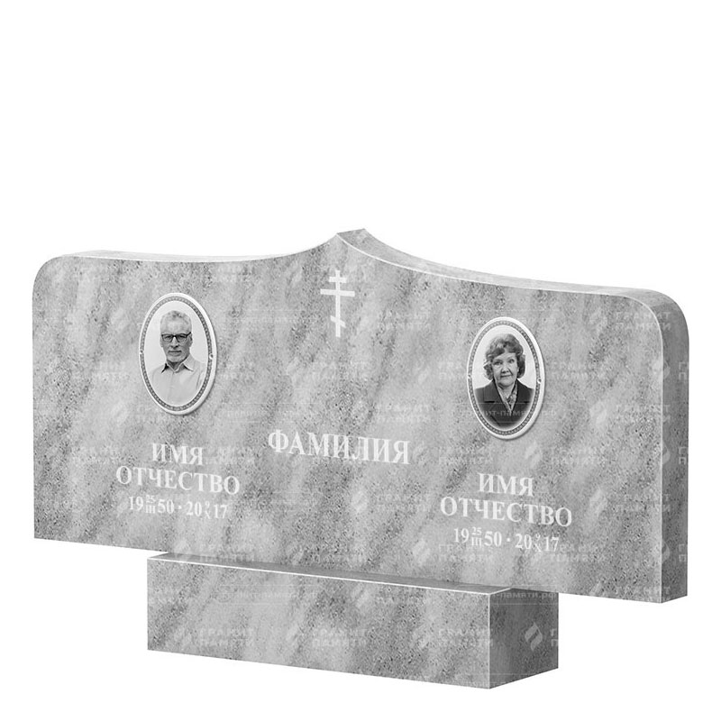 Памятники из мрамора в Димитровграде | Двойной мраморный памятник ФМ-260