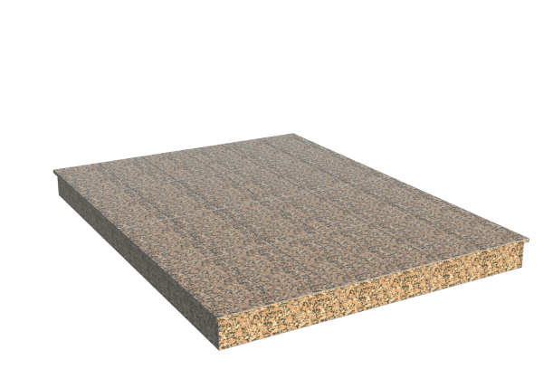 Площадки на могилу в Димитровграде | Площадка с вертикальной (15 см) облицовкой Южно-султаевским гранитом