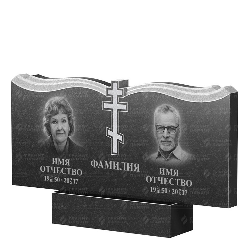 Гранитные памятники в Димитровграде | Двойной гранитный памятник ФГ-262