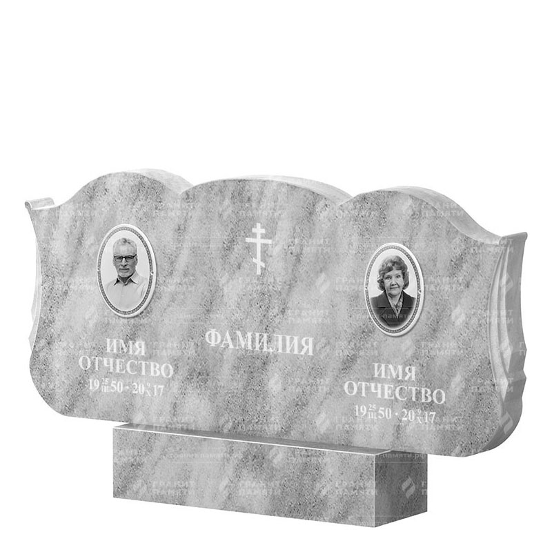 Памятники из мрамора в Димитровграде | Двойной мраморный памятник ФМ-261