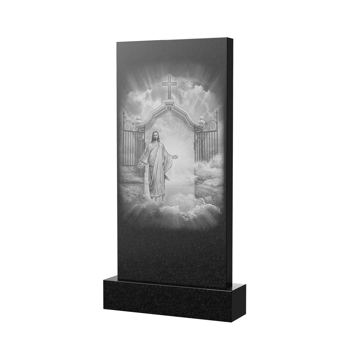 Оборотная сторона | Оформление оборотной стороны стелы с Иисусом Христом, рисунок ОБ-030