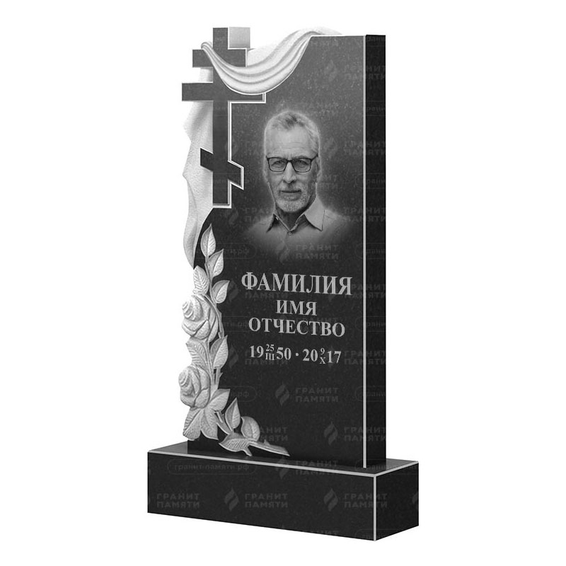 Памятники из гранита вертикальные в Димитровграде | Гранитный памятник ФГ-189