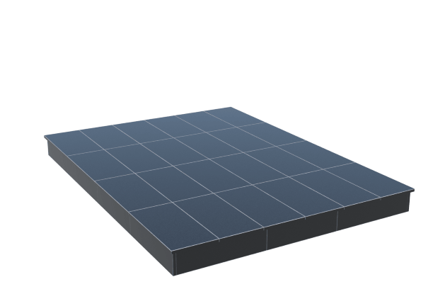 Площадки на могилу в Димитровграде | Площадка с вертикальной (15 см) облицовкой гранитом Габбро