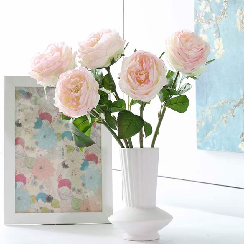 Искусственные цветы на могилу в Димитровграде | Цветок искусственный «Роза пионовидная», молочно-розовая, одиночный