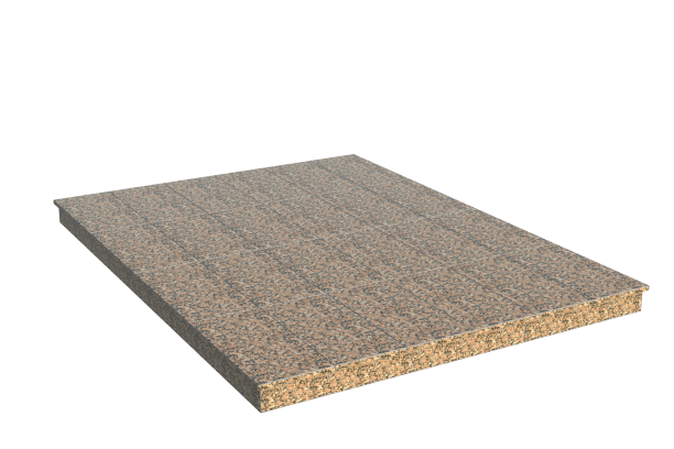 Площадки на могилу в Димитровграде | Площадка с вертикальной (10 см) облицовкой Южно-султаевским гранитом